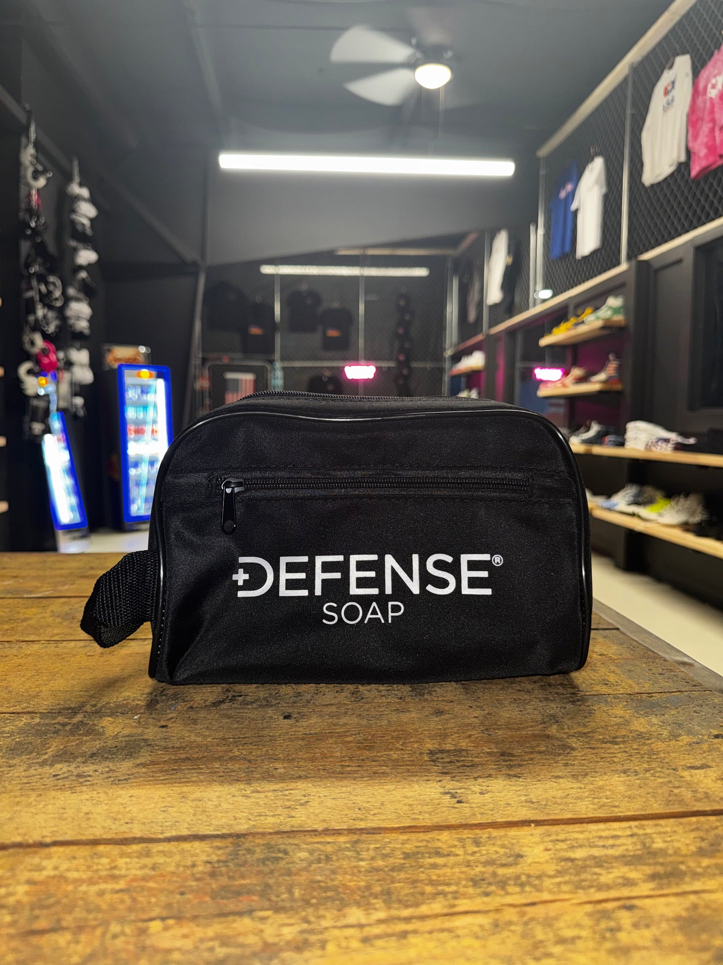 Defense Travel Bag with Wipes, Body Scrubber, Shower Gel