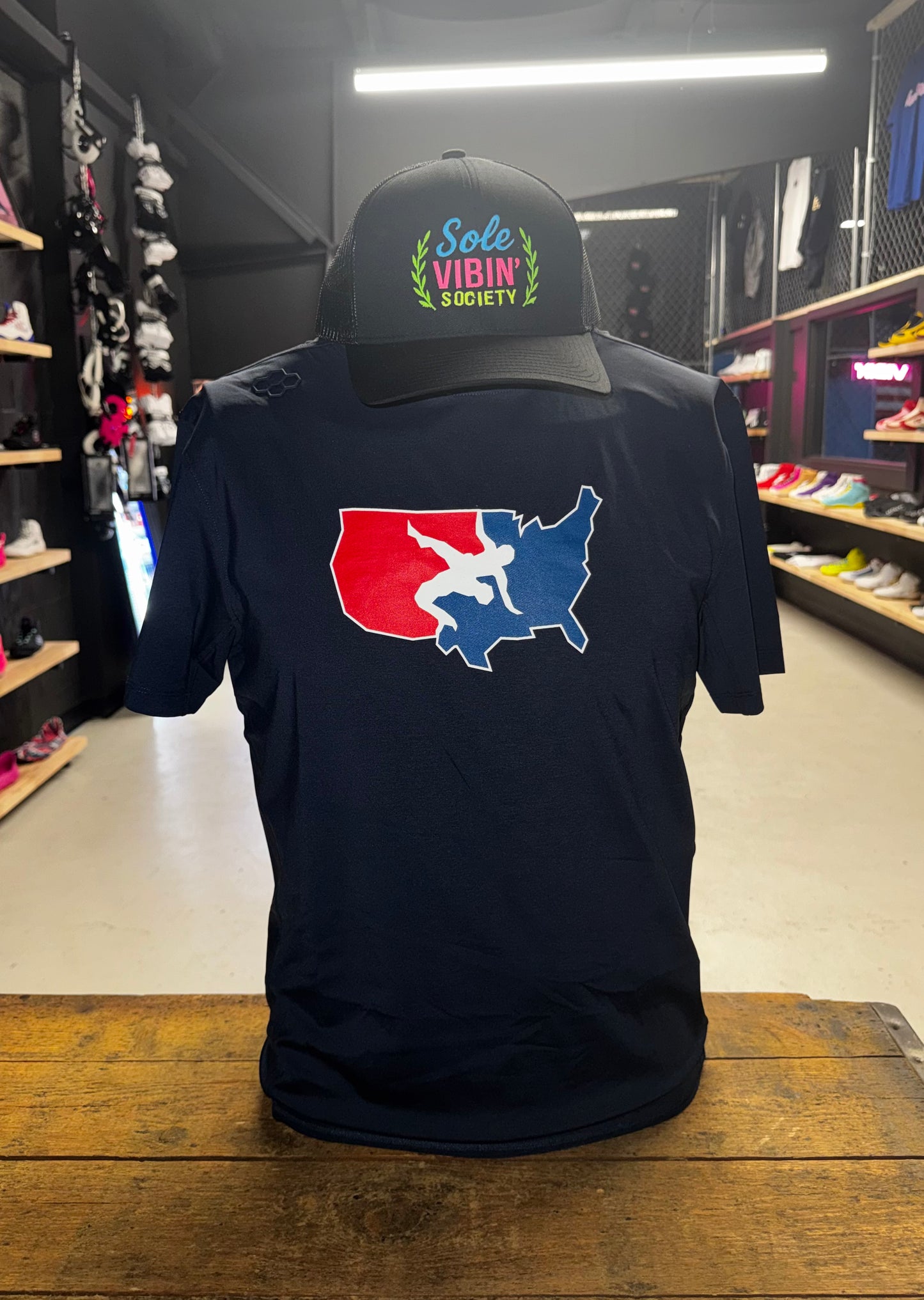 Rudis USA Wrestling Logo Performance T-Shirt